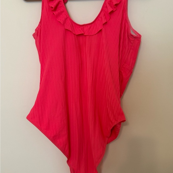 Pink Ruffled One-Piece Swimsuit - Picture 2 of 3
